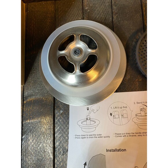 Kitchen Sink Strainer Stopper US Standard 3-1/2 inch Drain Filter Anti-Clog - Picture 3 of 7